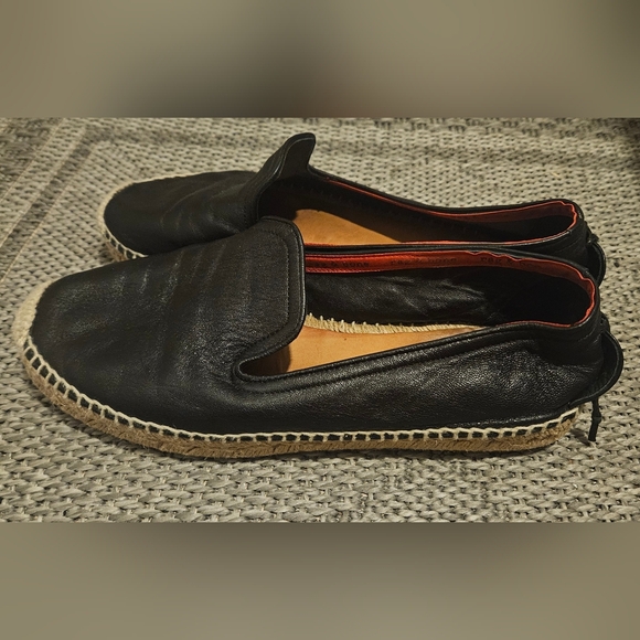 NIB Cost -$275 Rag & Bone Del Rey Leather Espadrille In Black Size: 39 (US 9) - Picture 3 of 7